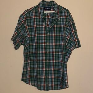 Ralph Lauren Men's Multicolor Plaid Shirt Y2K XXL Green